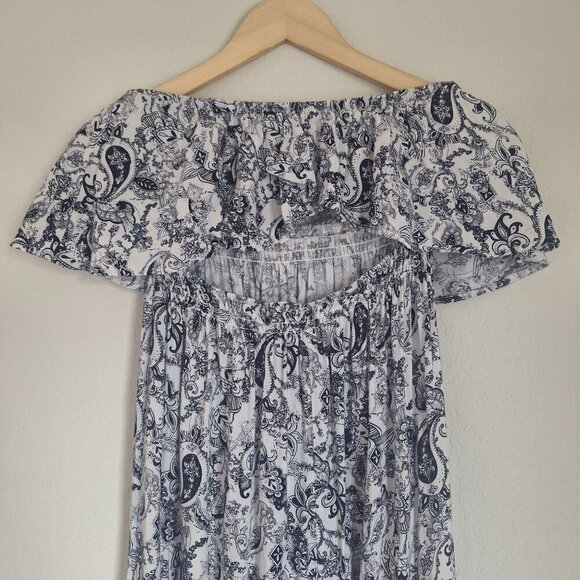 💙 Cotton On Paisley Maxi Lightweight Dress Preppy Boho Size M - Picture 6 of 10